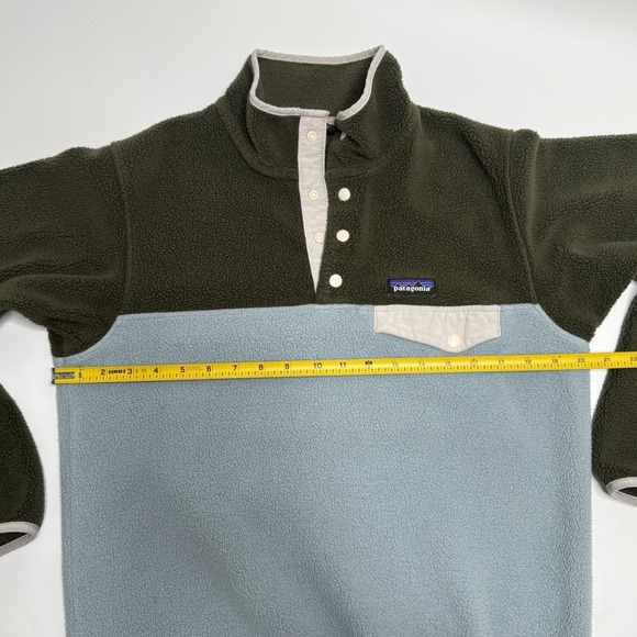 Patagonia Womens Lightweight Synchilla Snap-T Fleece Pullover Green Light Blue S - Picture 6 of 11